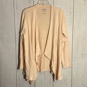 Torrid Super Soft Plush Drape Front Cardigan Cascading Pink Size Large 0
